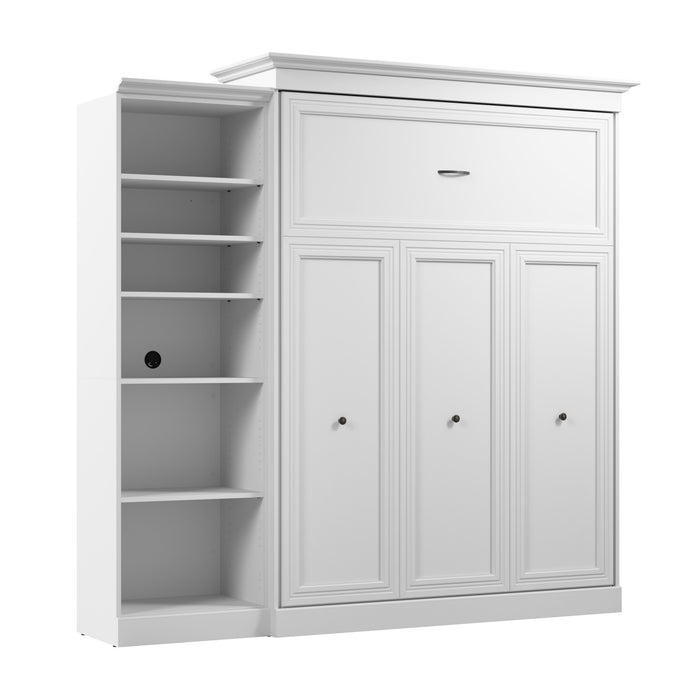 Grand lit escamotable Versatile de Bestar de 92 po (L) avec organisateur de garde-robe - blanc