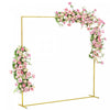 Outsunny Arche de Mariage, Arche Carree de 6.6 pi, Structure Doree