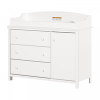 Cotton Candy Table A Langer Avec Pourtour Amovible - Blanc Solide