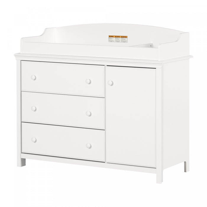 Cotton Candy Table A Langer Avec Pourtour Amovible - Blanc Solide