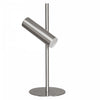 Lampe de table Constance de Dainolite en acrylique givré qui diffuse la lumière, avec fini chromé satiné et ampoule de 6 W