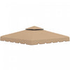 Outsunny 9.8'x9.8' Gazebo A Double Toit Couverture De Remplacement, Kaki