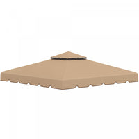 Outsunny 9.8'x9.8' Gazebo A Double Toit Couverture De Remplacement, Kaki