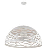 Luminaire suspendu Coral de Dainolite de 20 po de diamètre, avec fini blanc mat et 1 ampoule