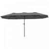 Outsunny Parasol de terrasse double face de 13pi, parasol avec manivelle
