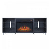 Foyer electrique moderne Brighton 2 pieces en noir et onyx