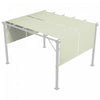 Outsunny Auvent De Pergola, Protection Uv, 2 Pieces 16 X 4 Pieds, Kaki