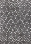Tapis Taylor a poils longs diamants rustiques creme gris, 7'10\" x 10'6\"