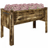 Outsunny Bac de Jardin Sureleve avec Crochets, Capacite 300 kg, Carbonise