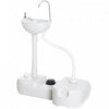 Outsunny lavabo de camping portable, station de lavage des mains pour l'exterieur