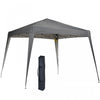 Outsunny 8' X 8' Pop Up Canopy Avec Jambes Inclinees, Tente Pliante Exterieure, Kiosque Portable De Fete De Jardin Avec Sac De Transport Pour Le Camping, Partie, Pique-nique, Gris