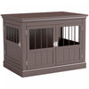Pawhut Meuble De Cage Pour Chien, 32\", Table D'appoint Laterale Avec Trois Portes, Cage D'interieur Pour Petits Chiens, Cafe