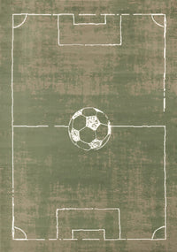 Carpette Forte à motif de terrain de soccer pour enfants - 5 pi 3 po x 7 pi 5 po