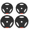 Soozier Lot De 4 Plaques De Poids Avec 3 Poignees, 2 X 11 Lb + 2 X 5.5 Lb