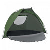 Tente De Plage Abri De Plage Pliable Dim. 2,30l X 1,40l X 1,27h M Fenetre Sac Transport Inclu Polyester Vert