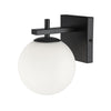 Applique murale Vivaldi de Dainolite avec fini noir mat et 1 ampoule