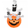 Homcom 1,8 M Gonflable Halloween Citrouille Fantomes Pour Jardin