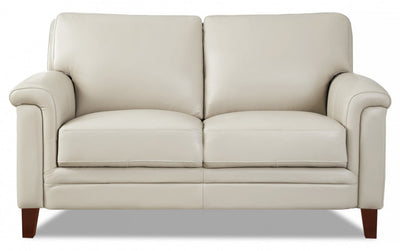 Hydeline Westcott Leather Loveseat - Vanilla|Causeuse Westcott de Hydeline en cuir - vanille
