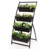Costway 5 Ft 4-tier Vertical Souleve Lit De Jardin Eleve Planter Boite W / 4 Boites De Conteneur