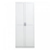 Armoire de rangement Cornelia Modern 30\" en blanc (4 etageres)