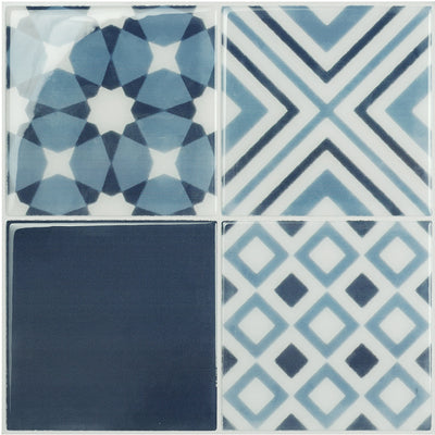 Smart Tiles Peel and Stick 4-Sheet 9 x 9 Backsplash - Vintage Calvi|Dosseret Smart Tiles peler et coller 9 x 9, 4 feuilles - Vintage Calvi