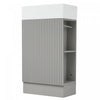Ethan Meuble-lavabo de 18,6\" avec vasque et etagere reglable, Gris