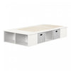Flexible Lit Plateforme Avec Paniers - Blanc Solide