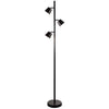Lampe à pied Modern de Dainolite avec fini noir mat et 3 ampoules à DEL