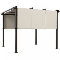 Outsunny Pergola En Metal 10' X 10' Avec Auvent Retractable Pour Patio
