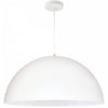 Grand luminaire suspendu Ofelia de Dainolite avec fini blanc mat et 1 ampoule