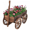 Jardiniere En Bois En Forme De Charrette Costway