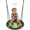 Qaba Balancoire d'arbre avec soucoupe pour enfants, balancoire volante de 24 po avec cordes de suspension reglables, capacite de 154 lb, balancoire en filet pour enfants, vert