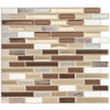Dosseret Smart Tiles peler et coller 10 x 9, 4 feuilles - Muretto Durango