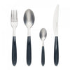 Ensemble De Couverts En Acier Inoxydable Italien Arimi Nilu 24 Pieces - Service Pour 6 Personnes - Manche Gris