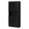 Liora Bibliotheque 4 Portes Et Rangement Ouvert - Chene Noir