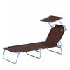 Chaise Longue D'exterieur Outsunny Brun