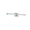Lumière de coiffeuse Soho de Dainolite en acrylique blanc qui diffuse la lumière, avec fini chromé poli et ampoule à DEL de 22 W