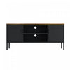 Armoire de rangement moderne Landen 47\" en metal, coloris noir
