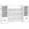 Qaba Etagere de rangement pour jouets avec 8 bacs amovibles, blanc