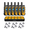 6 Talkies de chantier Dewalt DXFRS300 Plus écouteurs - 1 Watt, robuste, longue portée, radios bidirectionnelles intérieures-extérieures + 22 canaux