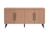 Buffet Jodie mi-siecle moderne a cannelures de 165 cm en erable