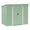 Outsunny Abri De Jardin Avec Portes Verrouillables, Vert Clair