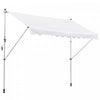 Outsunny Store Banne Manuel Retractable Inclinaison Et Hauteur Reglable Installation Rapide Metal Alu Polyester Anti-uv Blanc