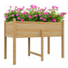Outsunny Lit De Jardin Sureleve En Bois Avec Trous De Drainage, Lit Pour Legumes, Fleurs, Herbes, Jardiniere Surelevee D'exterieur Avec Pieds Pour Jardin, Patio, Balcon, 45,3 X 21,7 X 31,5 Po