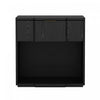 Table de nuit Clive style milieu du siecle moderne 56 cm en noir (1 tiroir)