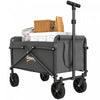 Outsunny Petit Chariot Pliable, Chariot Utilitaire de Jardin, Gris