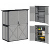 Outsunny Armoire De Rangement Exterieure, Abri De Jardin, 2 Etageres, Gris