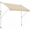 Store Banne Manuel Retractable 3l X 1,5l M Inclinaison Et Hauteur Reglable Installation Rapide Metal Alu Polyester Anti-uv Beige