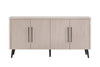 Buffet Jodie style milieu du siecle de 165 cm a rainures, chene blanchi