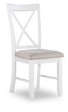 Chaise de salle à manger Jane en tissu brun - ensemble de 2